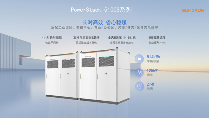 阳光电源工商业储能新品PowerStack 510CS打开盈利新空间 阳光电源工商业储能新品PowerStack 510CS打开盈利新空间